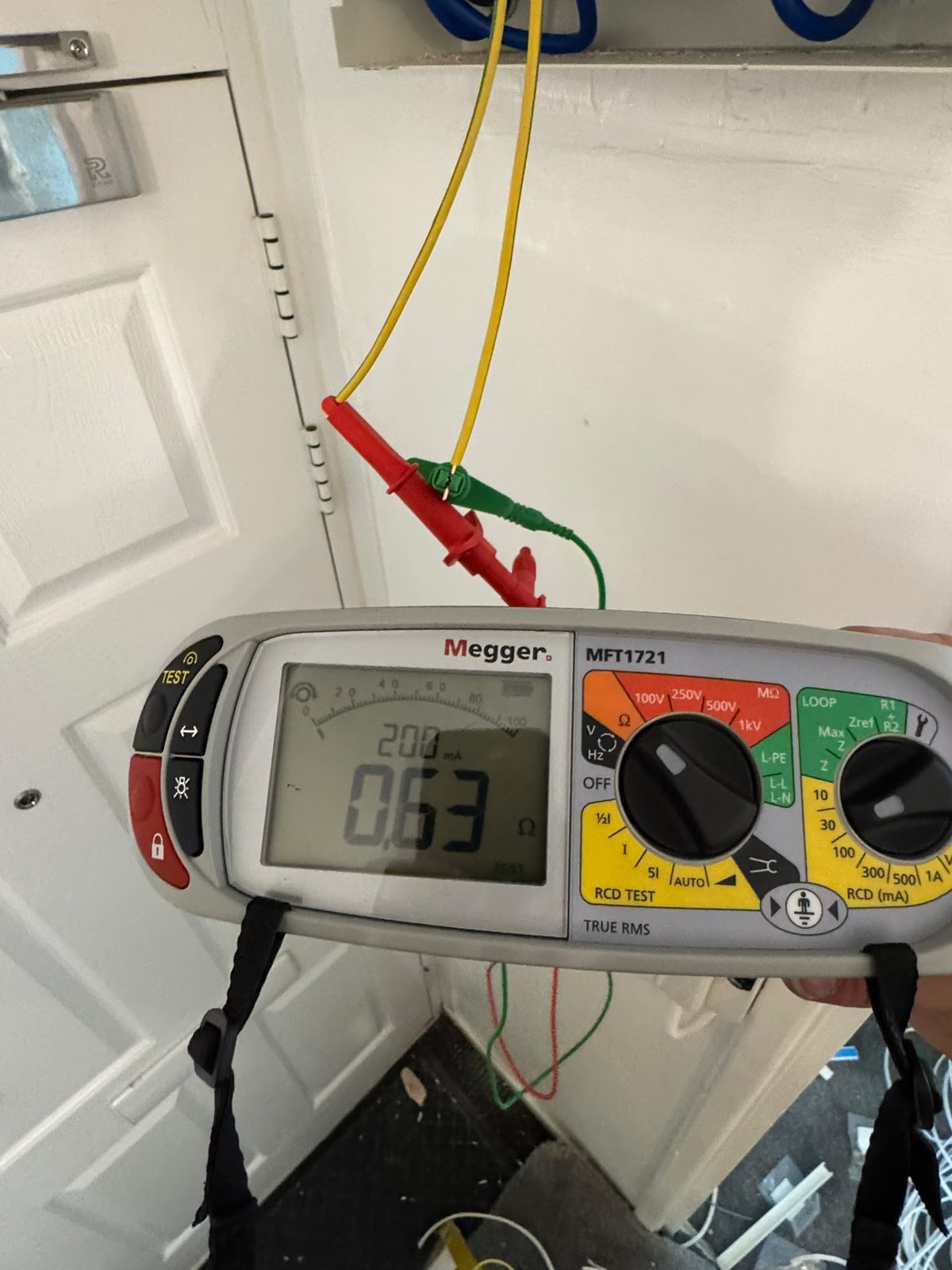 Multifunction tester during an EICR inspection